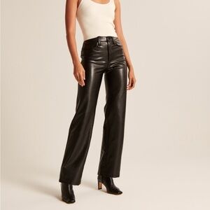 Abercrombie Curve Love 90s Relaxed Vegan Leather Pants
